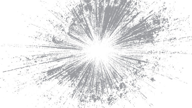 Circular starburst grunge texture with distressed overlay Abstract explosion background with rough textured effect