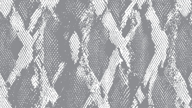 Abstract snake scale pattern for fashion textile background Monochrome python skin texture with repeating diamond shapes