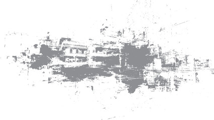 Black and white city panorama with sketch architecture style Urban skyline vector illustration with grunge building textu © VECTOR HOUSE