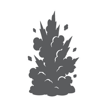 Smoke Flame Burst Illustration Containing smoke blast sharp vapor effect and debris cloud
