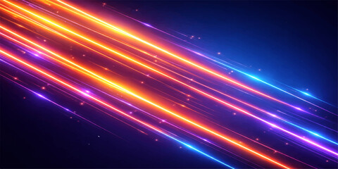 Abstract blue space background with glowing stars and bright light rays creating a shiny magic energy burst in a night sky design © Rehaan