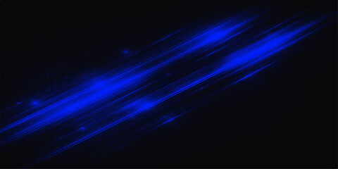 Abstract blue space background with glowing stars and digital wave texture creates a dark night sky design featuring light motion and energy effect © Rehaan