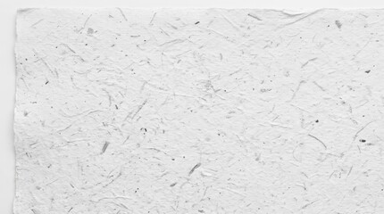 Fototapeta premium Natural white handmade paper texture with rough fibers and organic speckled surface pattern