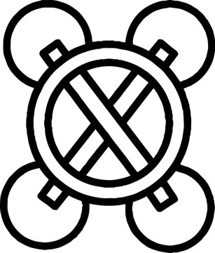 Top View Drone No Fly Zone Symbol
