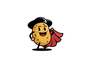 Obraz premium Smiling Potato Superhero