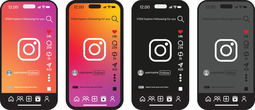 Instagram reels green and black, white, color screen overlay. Instagram Reels Story mockup template frame with iPhone 17 pro Max mock