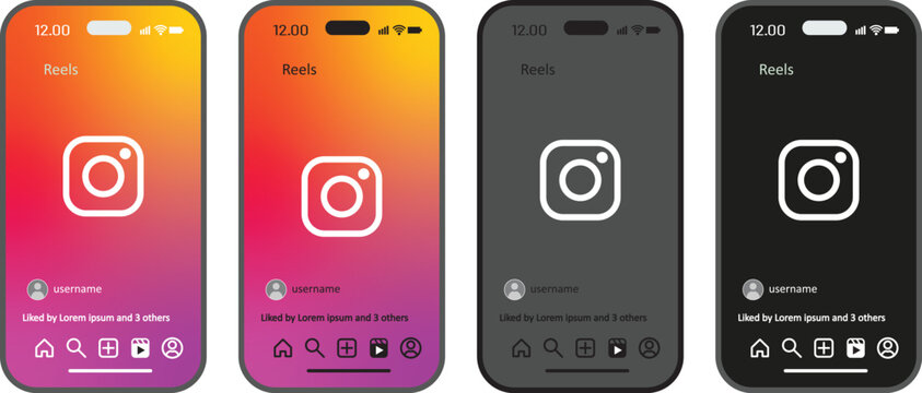 Instagram reels green and black, white, color screen overlay. Instagram Reels Story mockup template frame with iPhone 17 pro Max mock