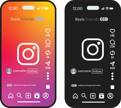 Instagram reels green and black, white, color screen overlay. Instagram Reels Story mockup template frame with iPhone 17 pro Max mock.  Instagram 2026 reels post story engagement elements