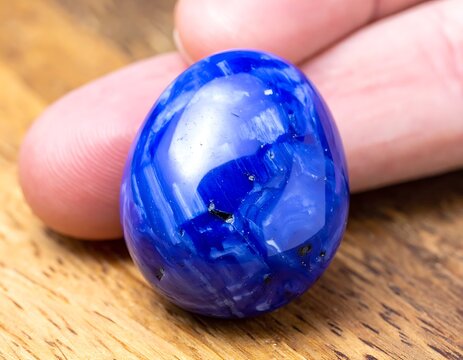 Close-up of a blue lapis lazuli stone.