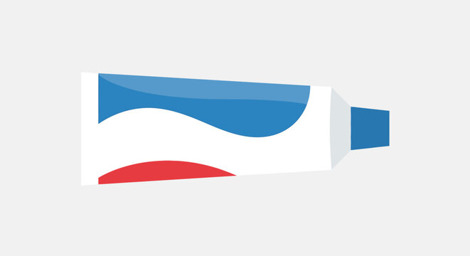 Toothpaste tube with blue cap.