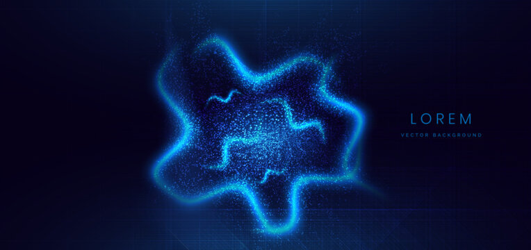 Abstract futuristic background featuring a glowing blue light burst