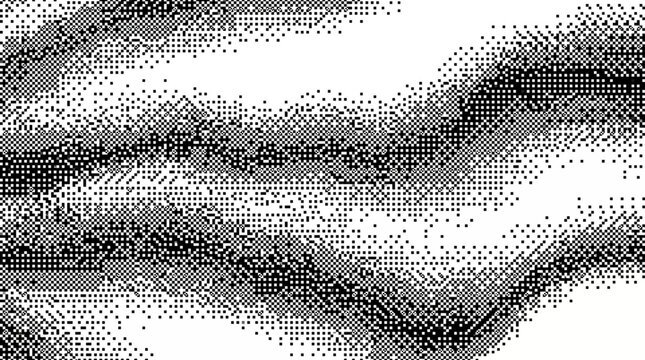 Abstract Black And White Pixelated Patterned Background For Design