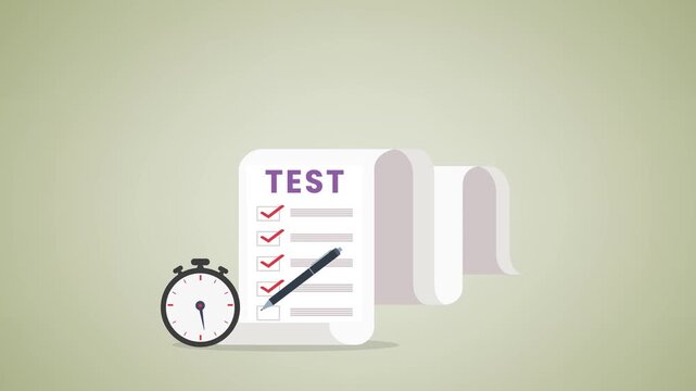 Test Progress Tracker with Completed Tasks and Deadline Concept