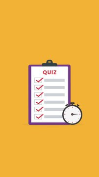Quiz checklist , online test exam form
