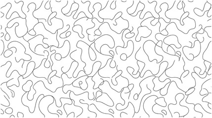 Abstract camouflage pattern with organic flowing shapes in thin lines. © GW