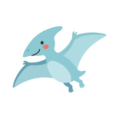 Cute Pterodactyl Flying Dinosaur Character for Kids Prehistoric Collection © Hellotatary