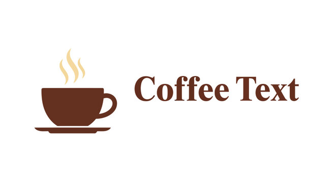 Brown coffee cup with steam rising.