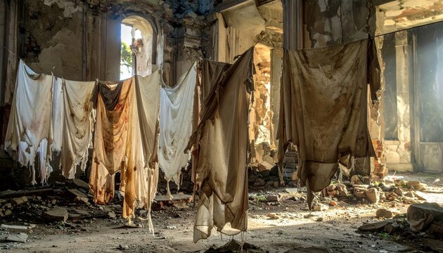 Faded Silk Surcoats in Abandoned Ruins