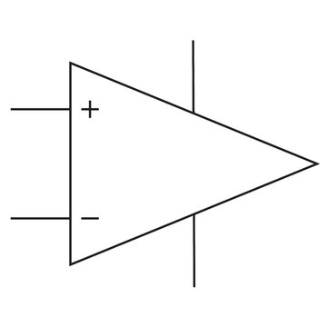 operational amplifier op amp circuit line icon vector
