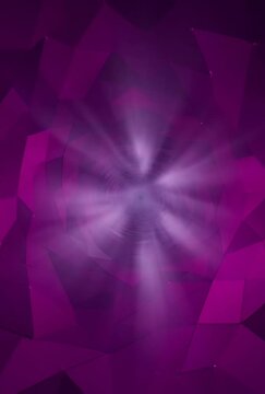 Abstract Geometric Tunnel Vortex With Purple And Magenta Hues And Soft Light Emanating From Center And Subtle Glowing Particles