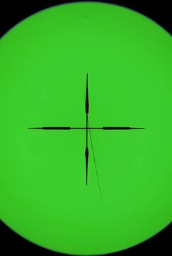 Crosshair Reticle Viewfinder With Green Background and Scientific Precision Aiming Symbol Technology Concept
