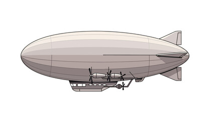 Dirigible Airship Aircraft Vehicle Blimp. © Azrha