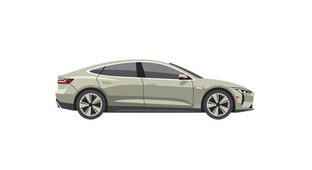 Fototapeta premium Sleek silver luxury car exterior.