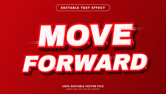 Move text effect template design with 3d style use for business brand and logo