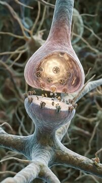 Neuron exchanging electrical signal across synaptic junction, enabling complex cognitive process, directing brain thought, releasing critical chemical messenger, including serotonin, dopamine.
