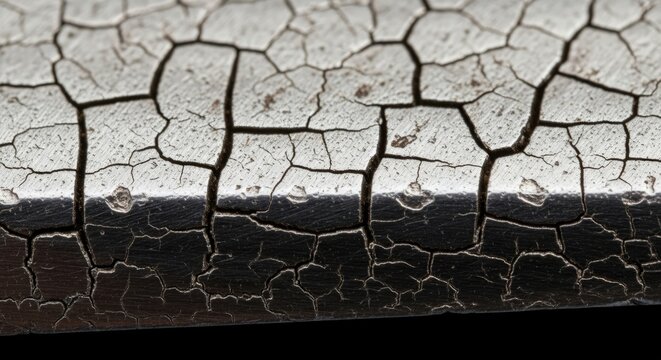 Cracked Paint Surface Texture Abstract Close-up.