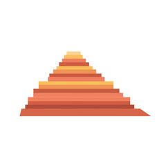 Fototapeta premium Conceptual illustration of ascending steps, symbolizing progress and successful achievement