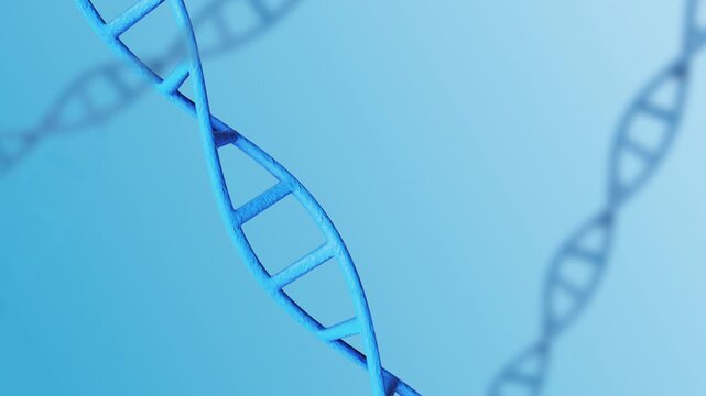 DNA Strand Animation Spinning on science background. Full Hd. 4K