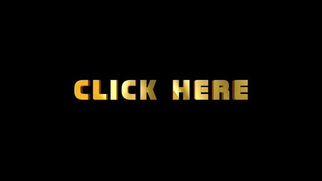 Animated CLICK HERE Text Element for Social Media and Video Editing