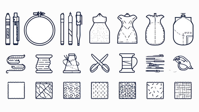 Fashion design and sewing tools.