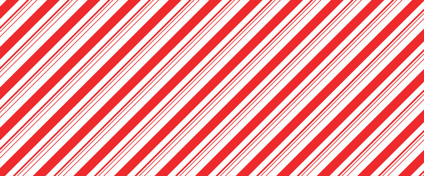 Candy Cane Stripes Seamless Pattern - Diagonal candy cane stripes repeating pattern design