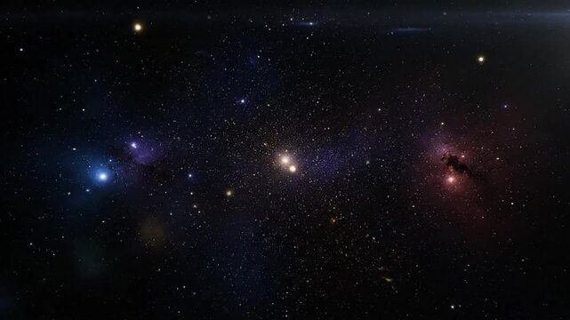 Mesmerizing starry night sky showcasing vibrant constellations, nebulae, and shining celestial objects in the universe