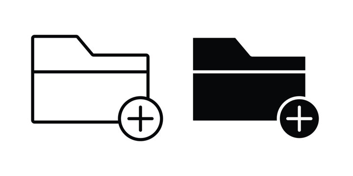 Create folder icon. vector pictogram pack
