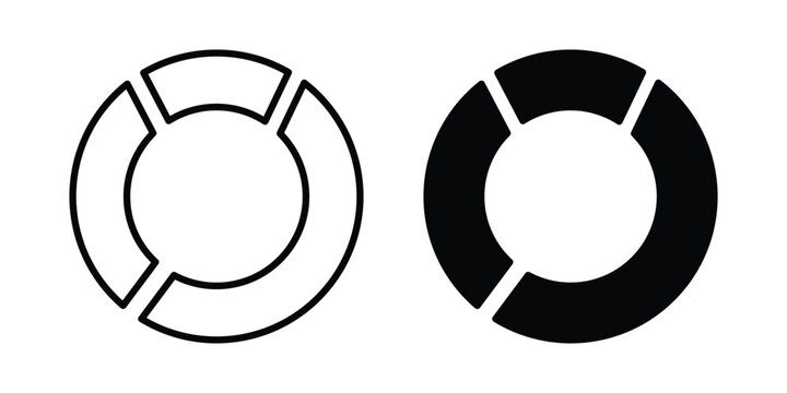 Donut chart icon. vector pictogram pack