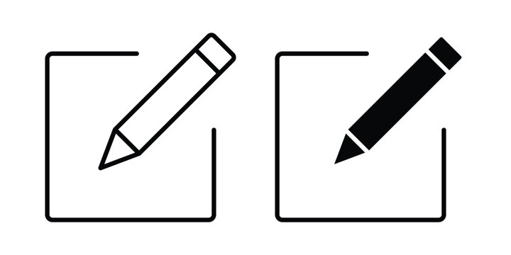 Edit button icon. vector pictogram pack