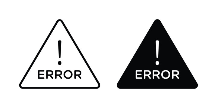 Error icon. vector pictogram pack