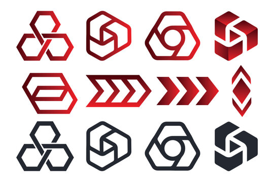 Geometric Shape Logo icon Set