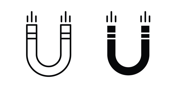 Magnet icon. vector pictogram pack