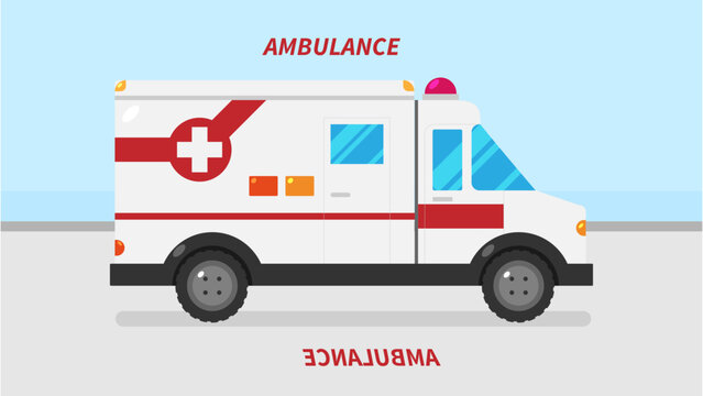 Ambulance emergency rescue concept vector illustration