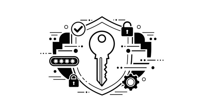 Cyber Security and Data Protection Shield Icon