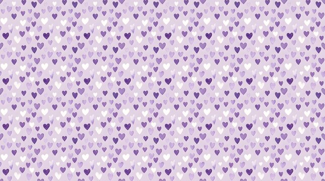 purple heart repeat pattern, perfect for romantic packaging, feminine branding, and paper goods.