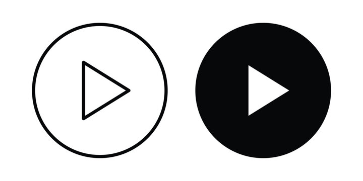 Play button icon. vector pictogram pack