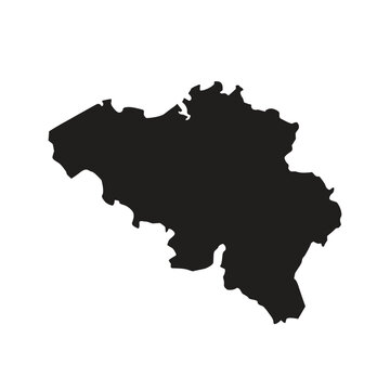 belgium map silhoutette Suitable for posters and web icons