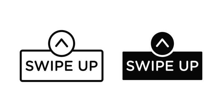 swipe up icon. vector pictogram pack