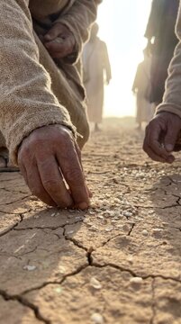 Miraculous provision sustain: manna heaven, God send, Israelite journey, Bible recount, forty year, desert exodus, Egypt escape, Sabbath day, divine food.