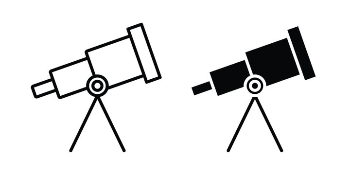Telescope icon. vector pictogram pack
